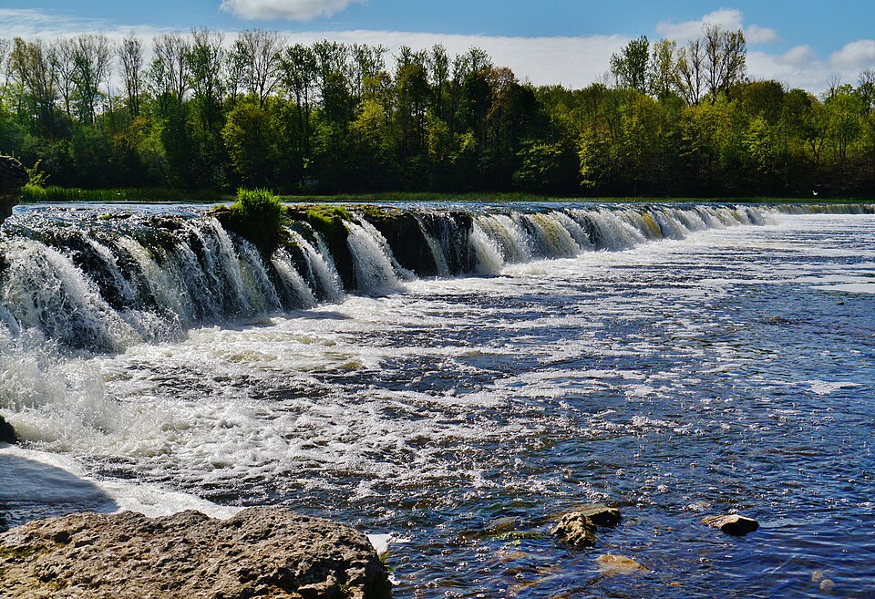 Ventas Rumba waterfall on the Venta River, Kuldīga